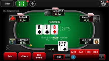 poker stars app screenshot