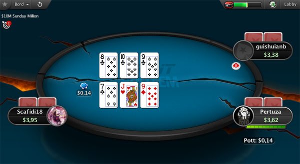 Skärmdump Poker Stars spelbord